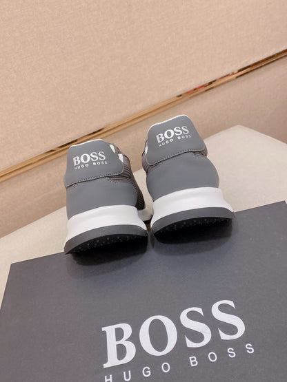 Boss Italian Leather Casual Sneakers