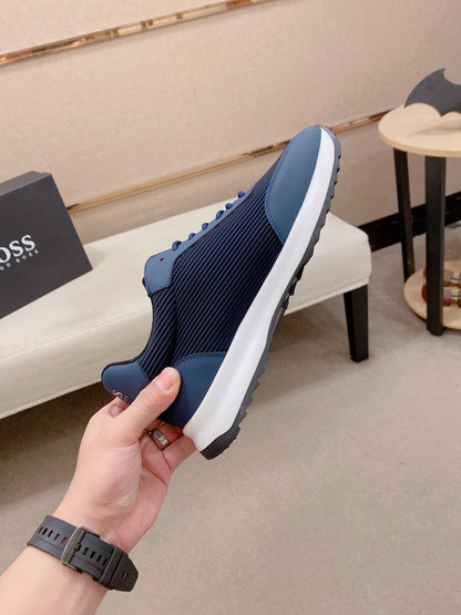 Boss Italian Leather Casual Sneakers