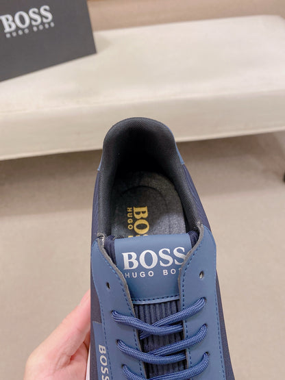 Boss Italian Leather Casual Sneakers