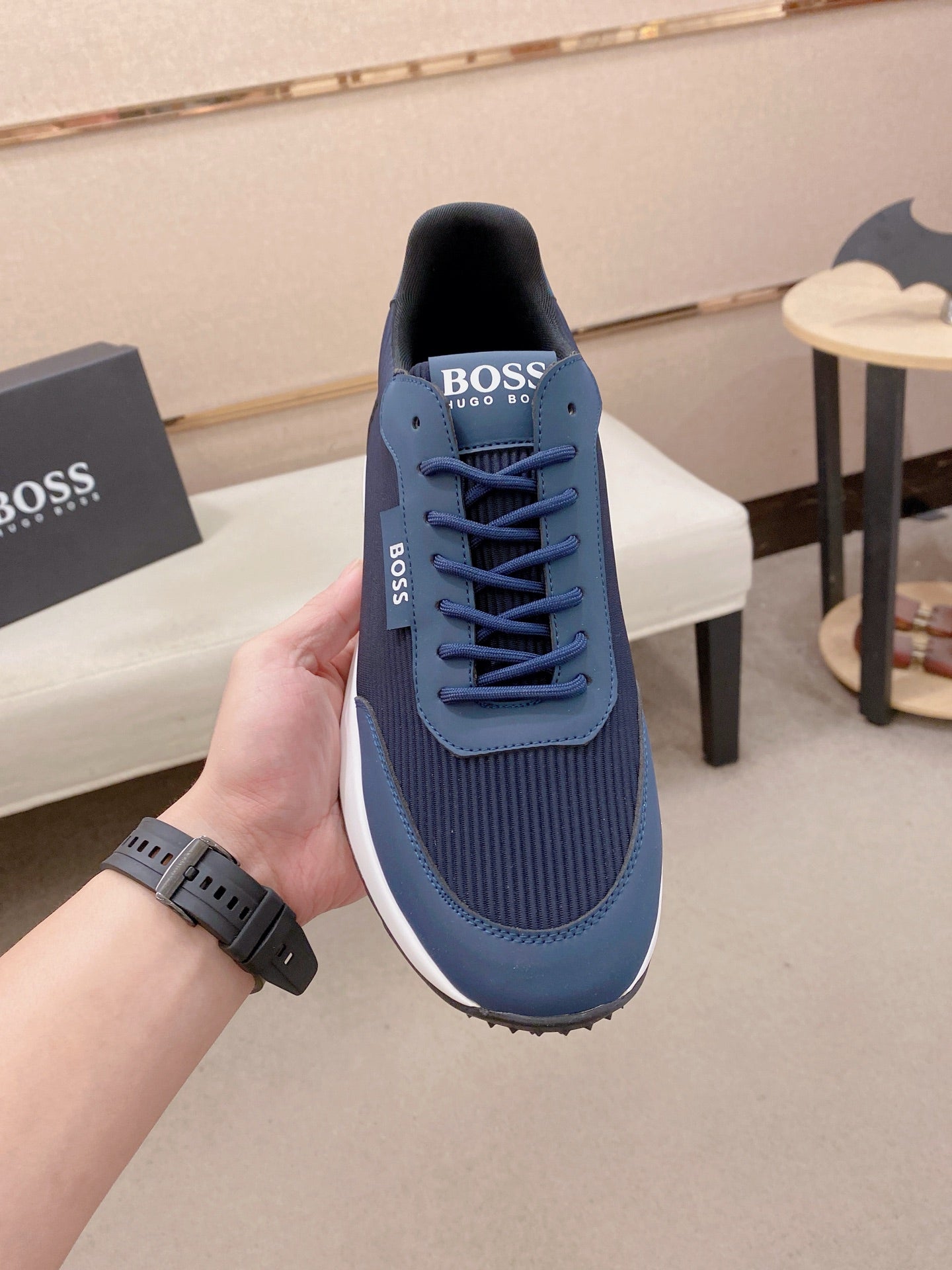 Boss Italian Leather Casual Sneakers