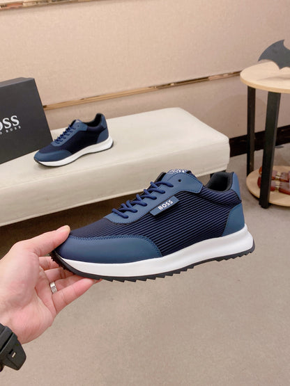 Boss Italian Leather Casual Sneakers