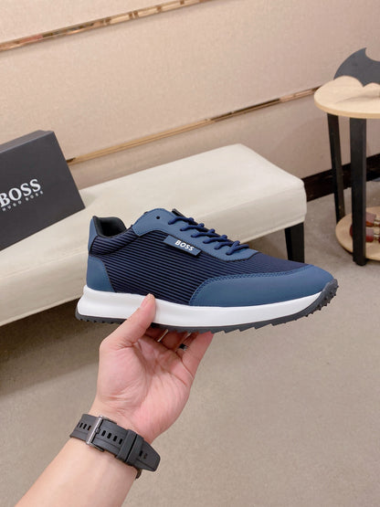 Boss Italian Leather Casual Sneakers