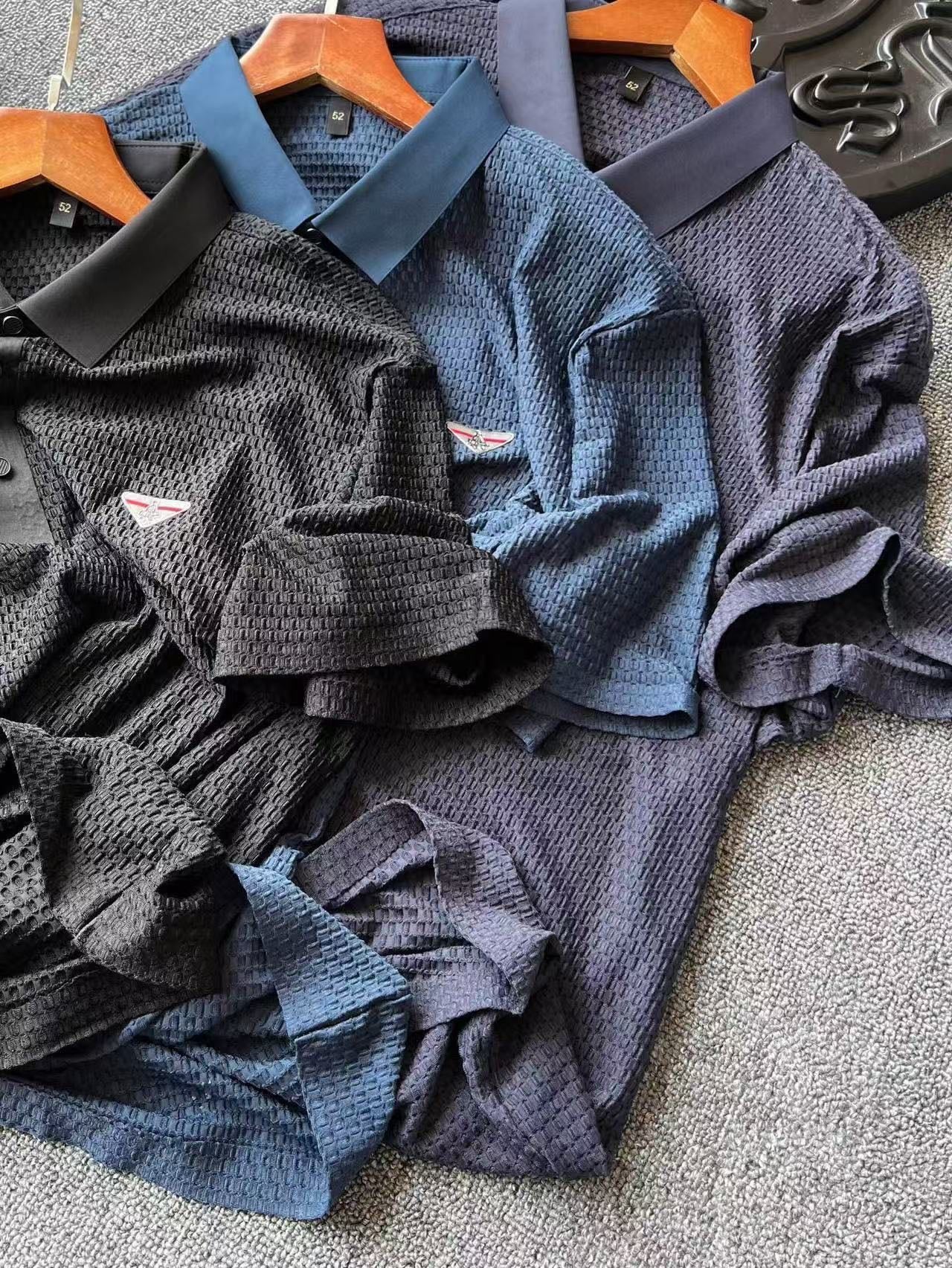 Prada Seamless Nylon-Spandex Polo Shirt