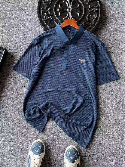 Prada Seamless Nylon-Spandex Polo Shirt