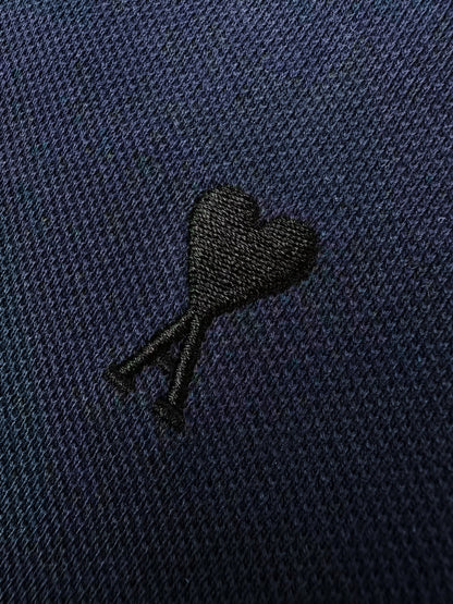 Ami Paris Heart Embroidered Polo Shirt – Spring/Summer Collection