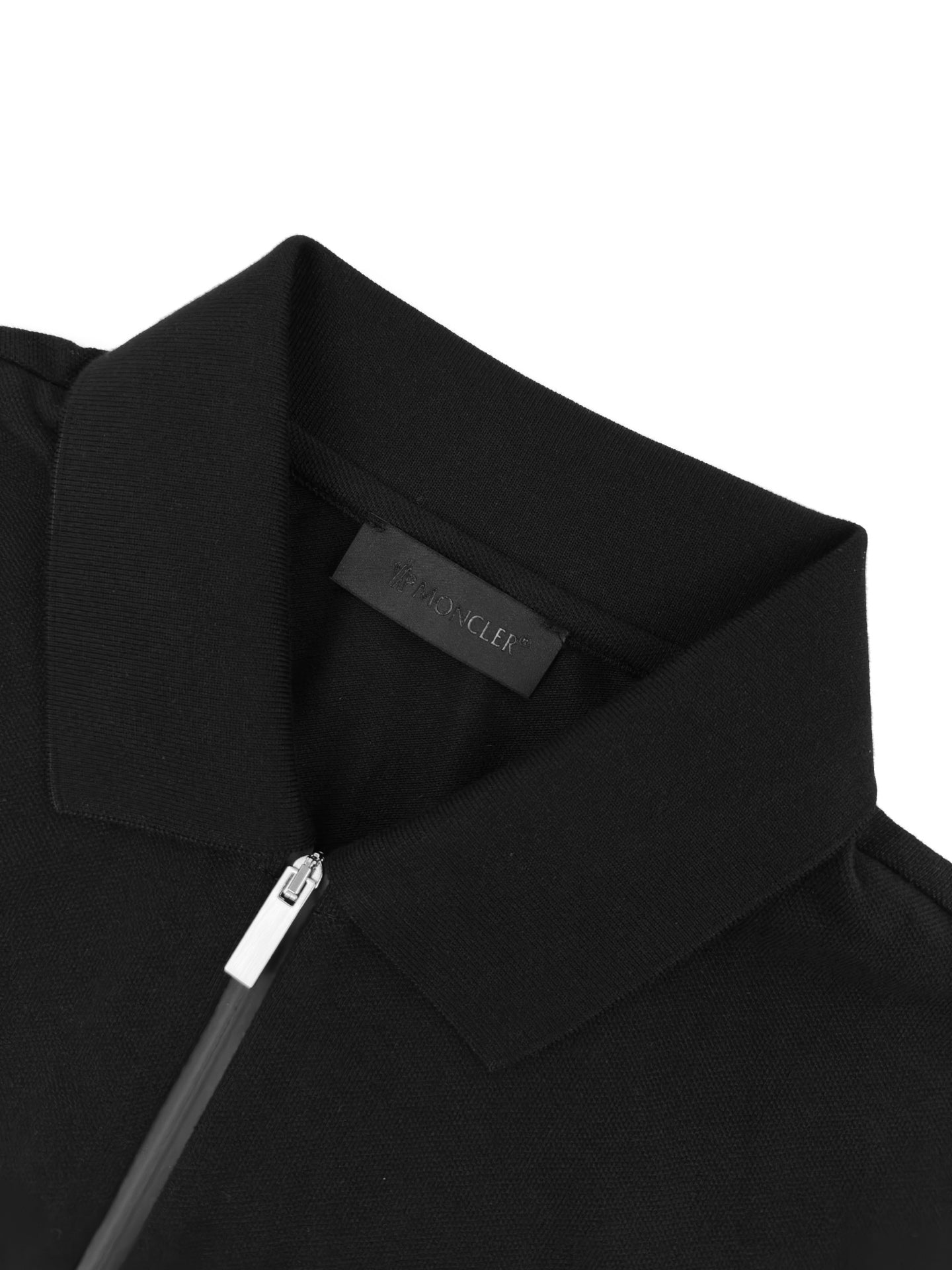 Moncler Half-Zip Polo Shirt – Obsidian Black