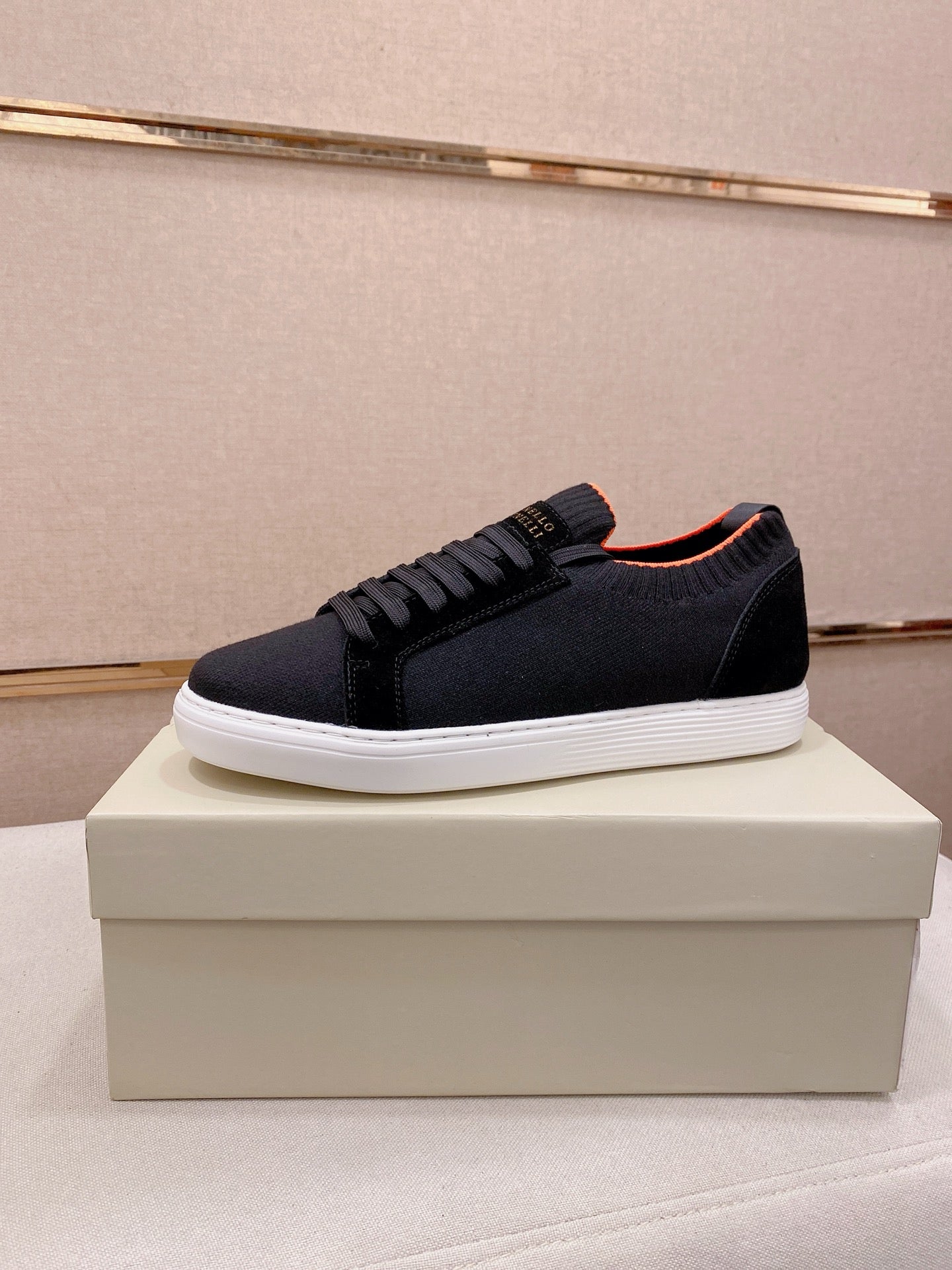 Brunello Cucinelli Suede Patchwork Knit Sneakers – Spring Collection
