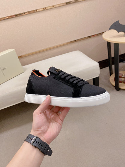 Brunello Cucinelli Suede Patchwork Knit Sneakers – Spring Collection