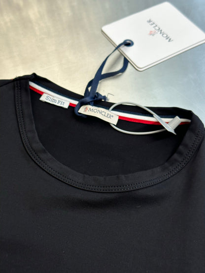 Moncler Logo Tricolor Trim Cotton T-Shirt