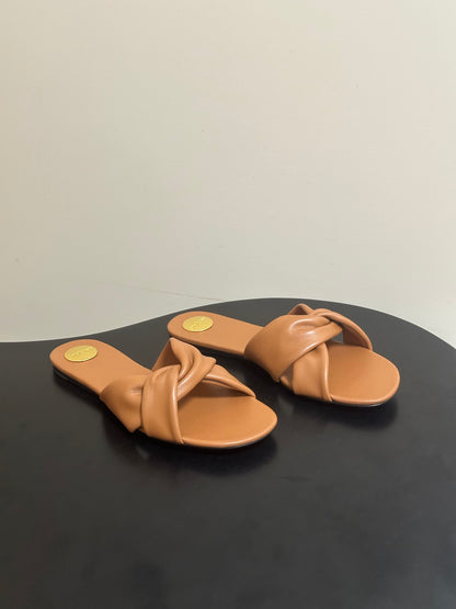 Saint Laurent Cross-Knot Leather Mules – Spring/Summer Collection – 26S
