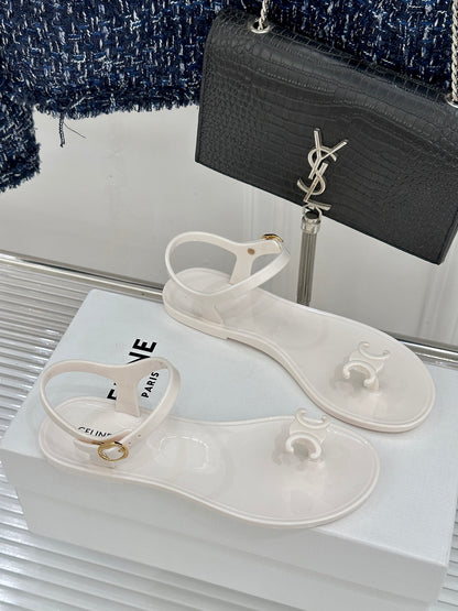 Celine Triomphe Jelly Thong Sandals – 26WF