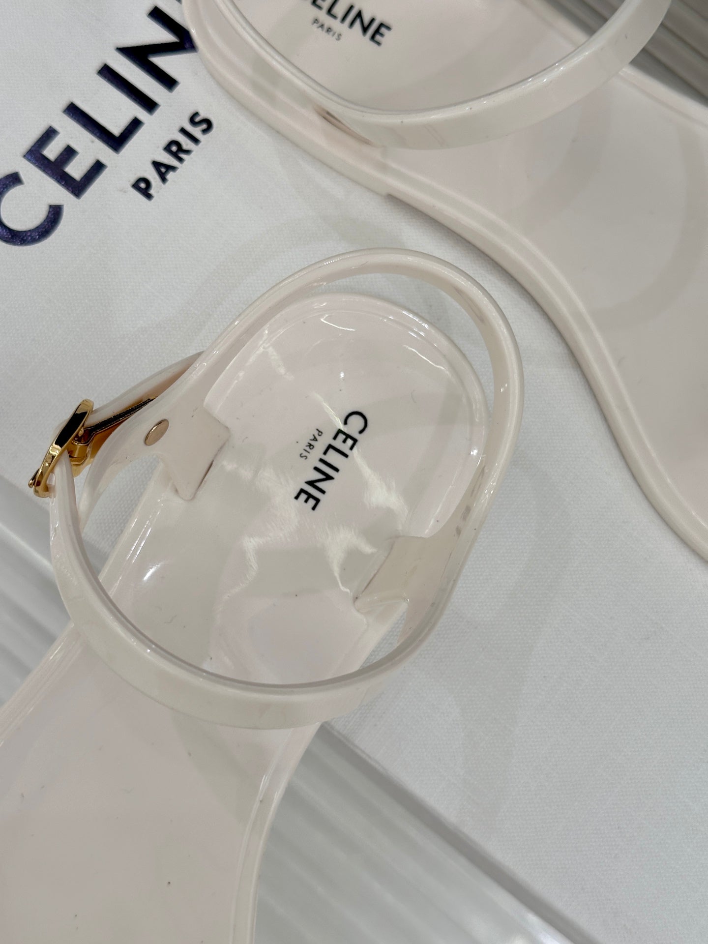 Celine Triomphe Jelly Thong Sandals – 26WF