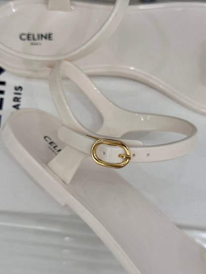 Celine Triomphe Jelly Thong Sandals – 26WF