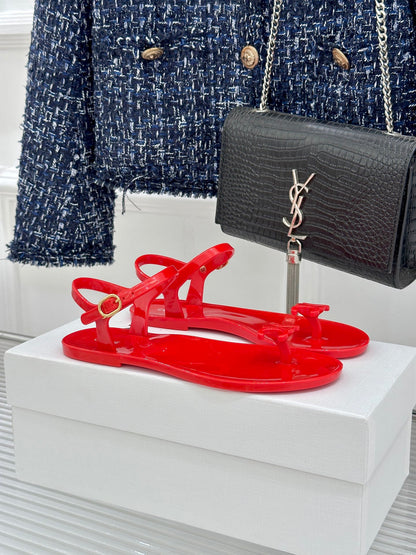 Celine Triomphe Jelly Thong Sandals – 26WF