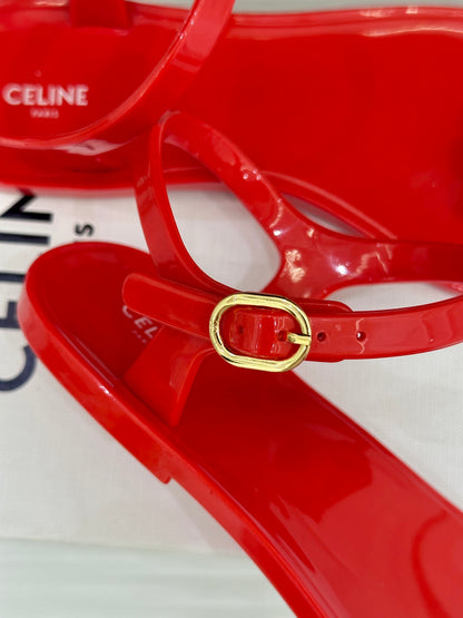 Celine Triomphe Jelly Thong Sandals – 26WF