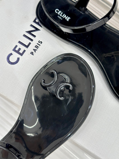 Celine Triomphe Jelly Thong Sandals – 26WF
