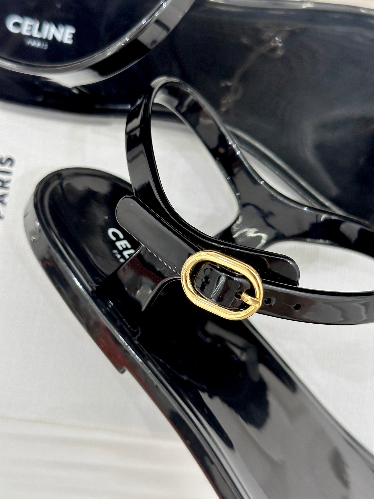 Celine Triomphe Jelly Thong Sandals – 26WF