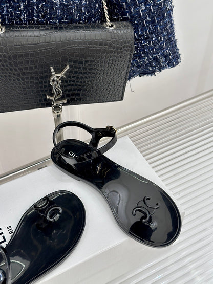 Celine Triomphe Jelly Thong Sandals – 26WF