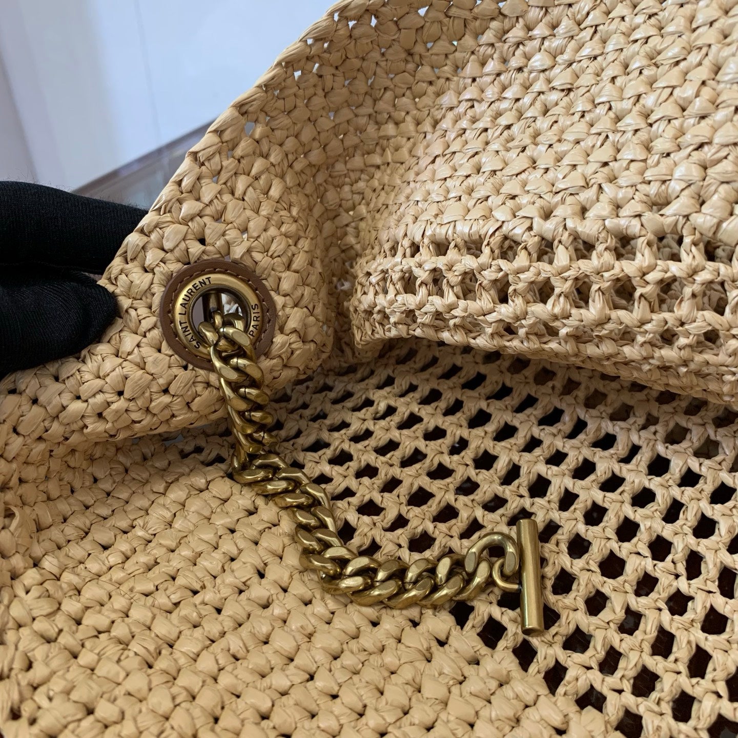 Saint Laurent Icare Small Straw Vacation Tote Bag