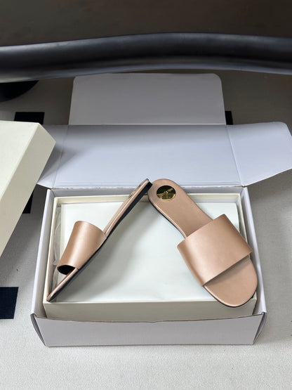 Saint Laurent Satin Square-Toe Mules – 26S Collection