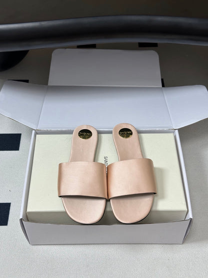 Saint Laurent Satin Square-Toe Mules – 26S Collection