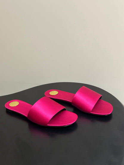Saint Laurent Satin Square-Toe Mules – 26S Collection