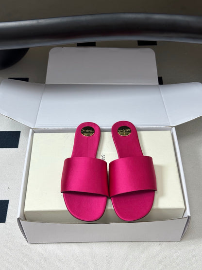 Saint Laurent Satin Square-Toe Mules – 26S Collection