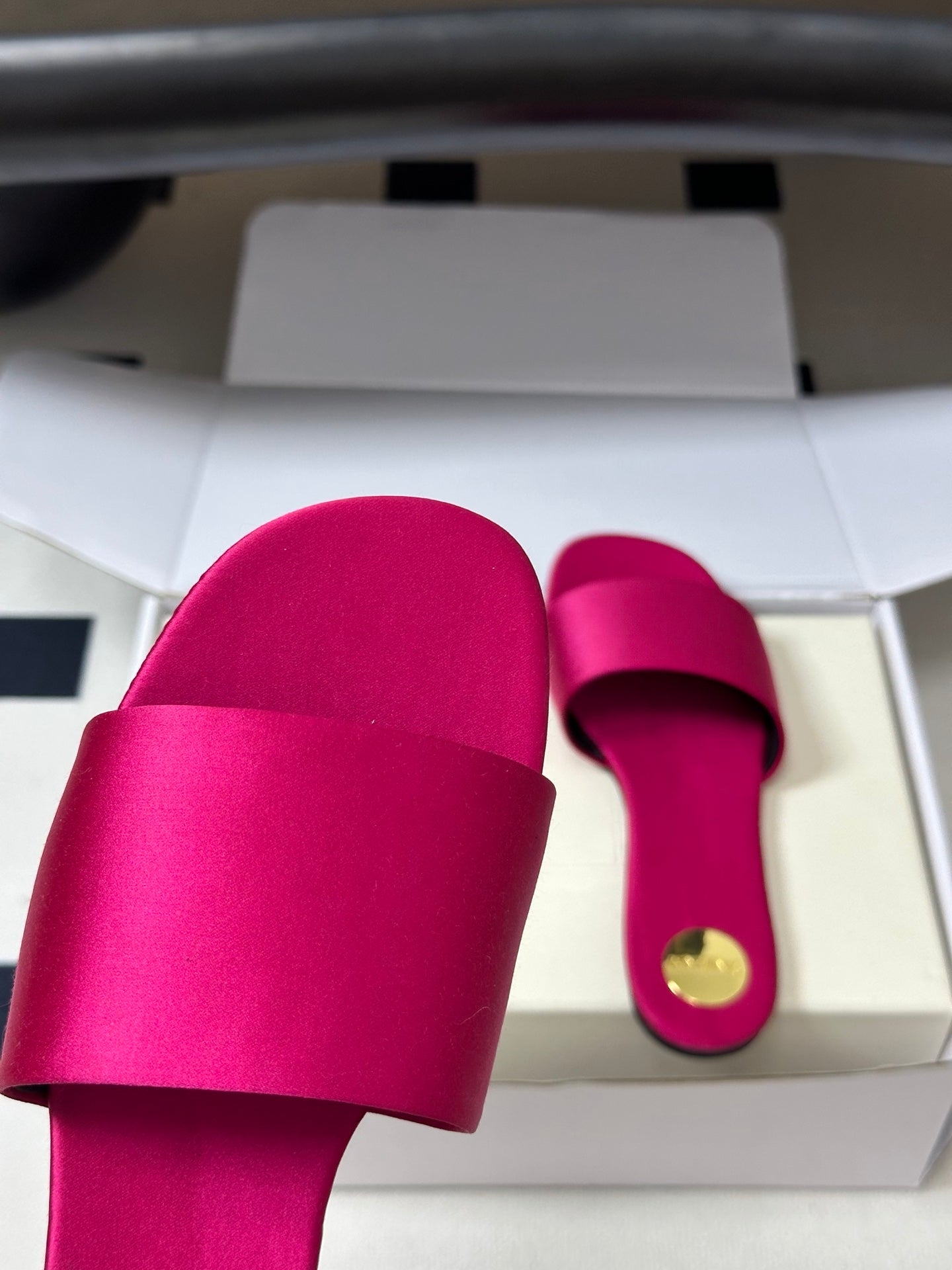 Saint Laurent Satin Square-Toe Mules – 26S Collection