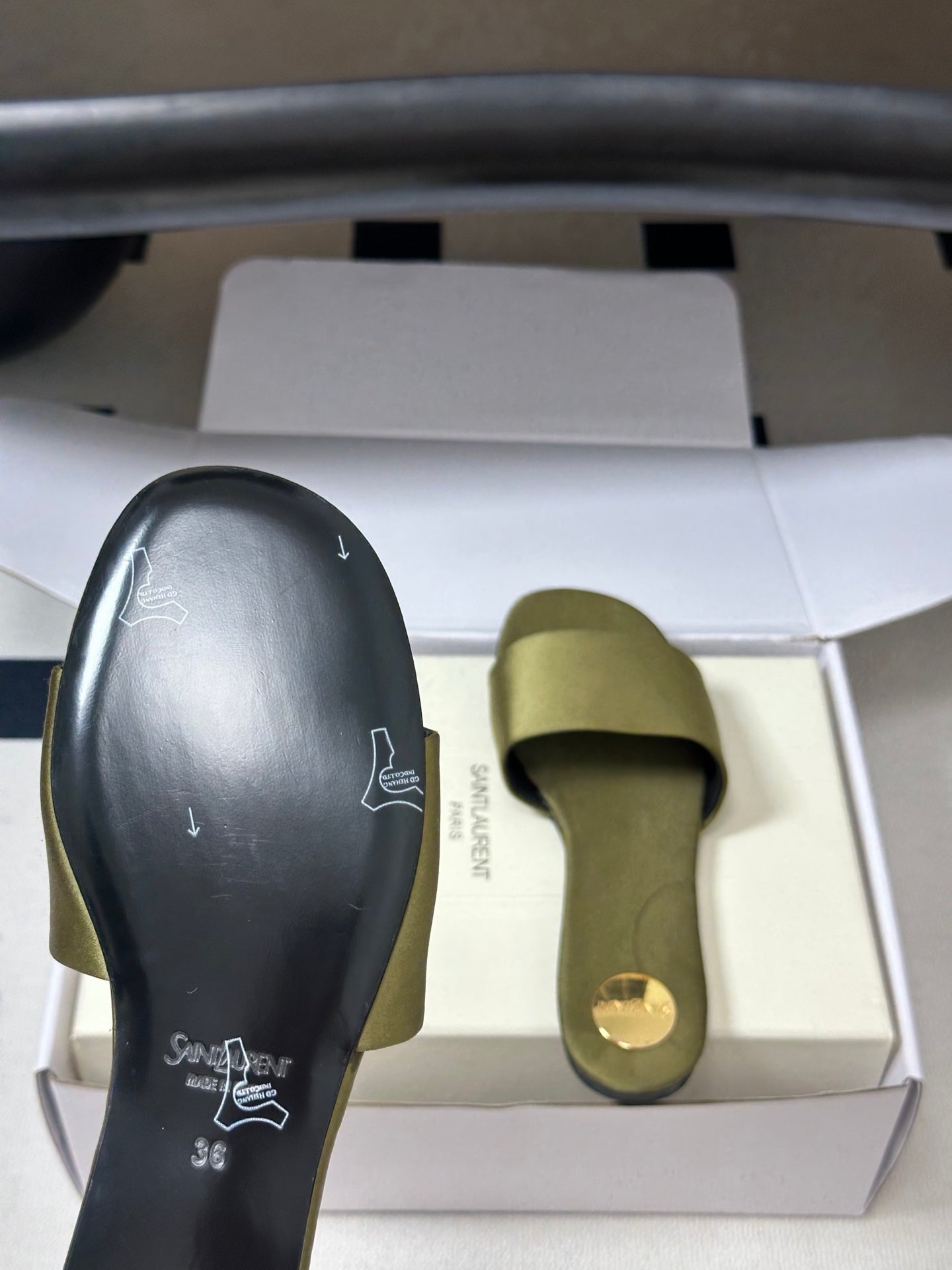 Saint Laurent Satin Square-Toe Mules – 26S Collection