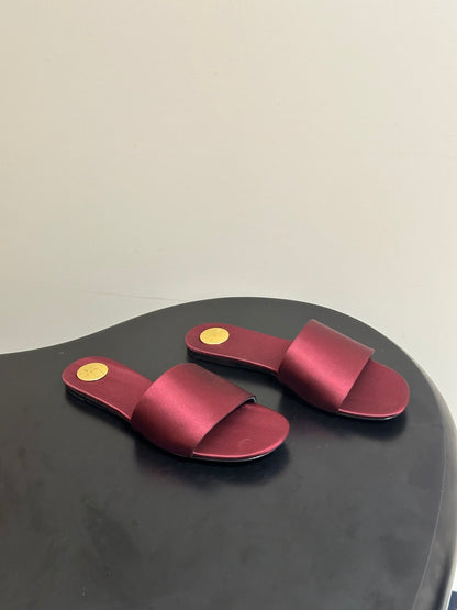 Saint Laurent Satin Square-Toe Mules – 26S Collection