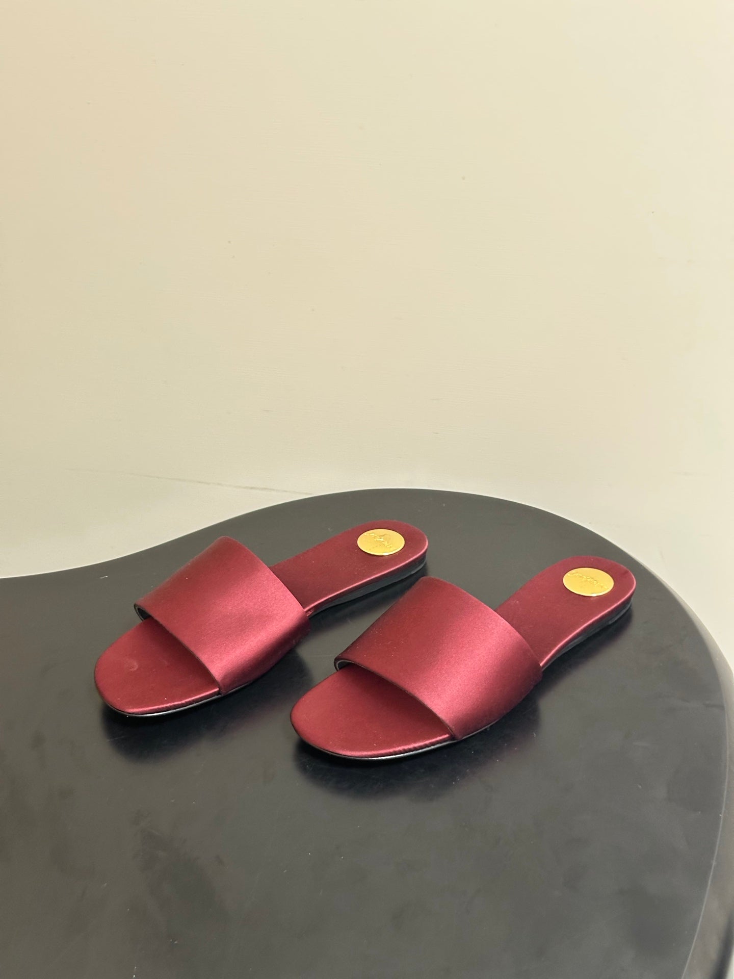 Saint Laurent Satin Square-Toe Mules – 26S Collection