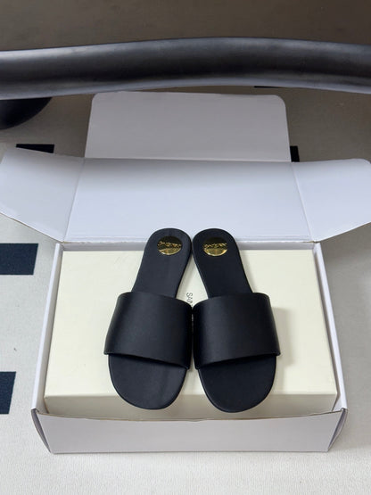 Saint Laurent Satin Square-Toe Mules – 26S Collection