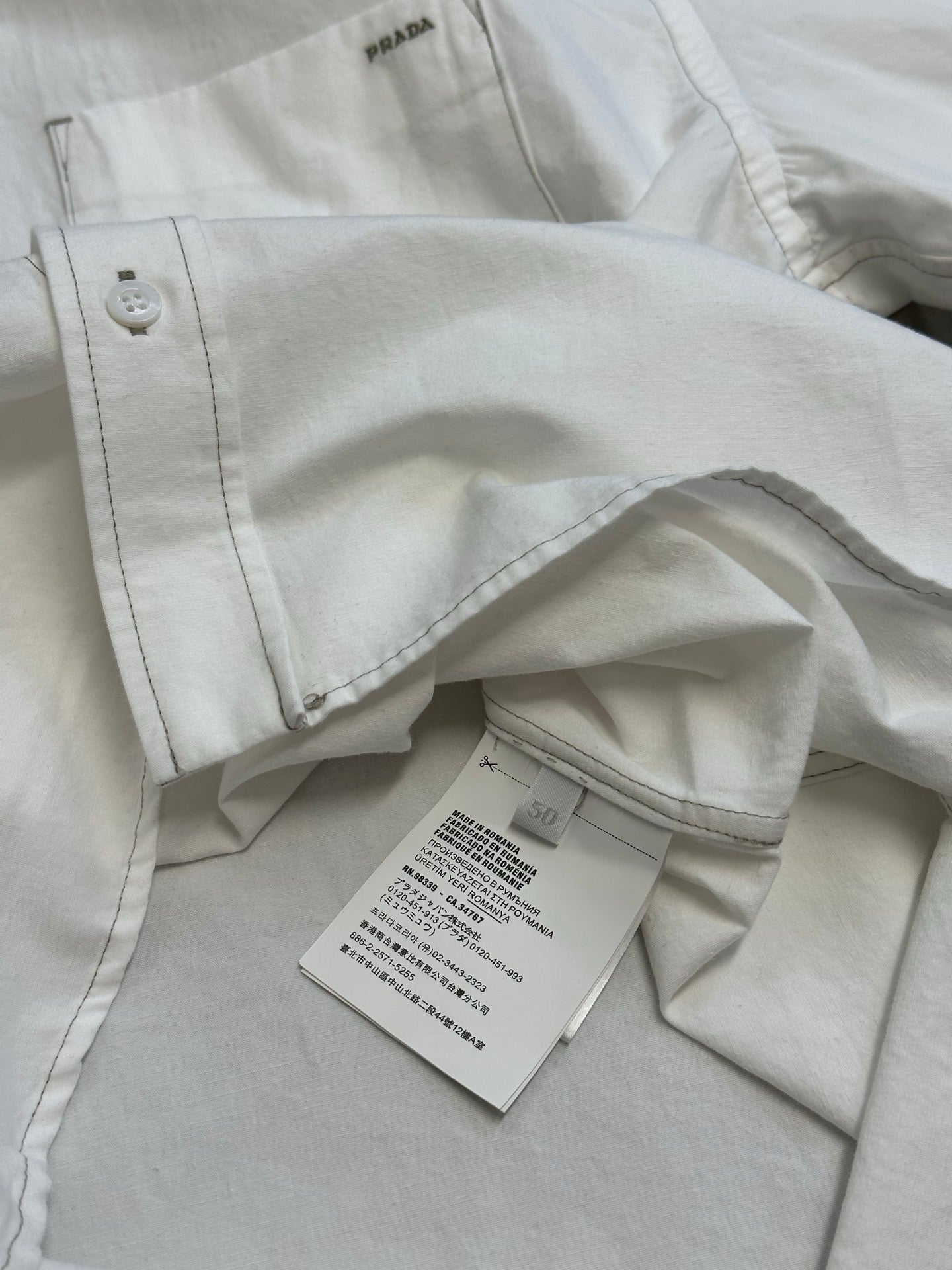 Prada Embroidered Chambray Shirt