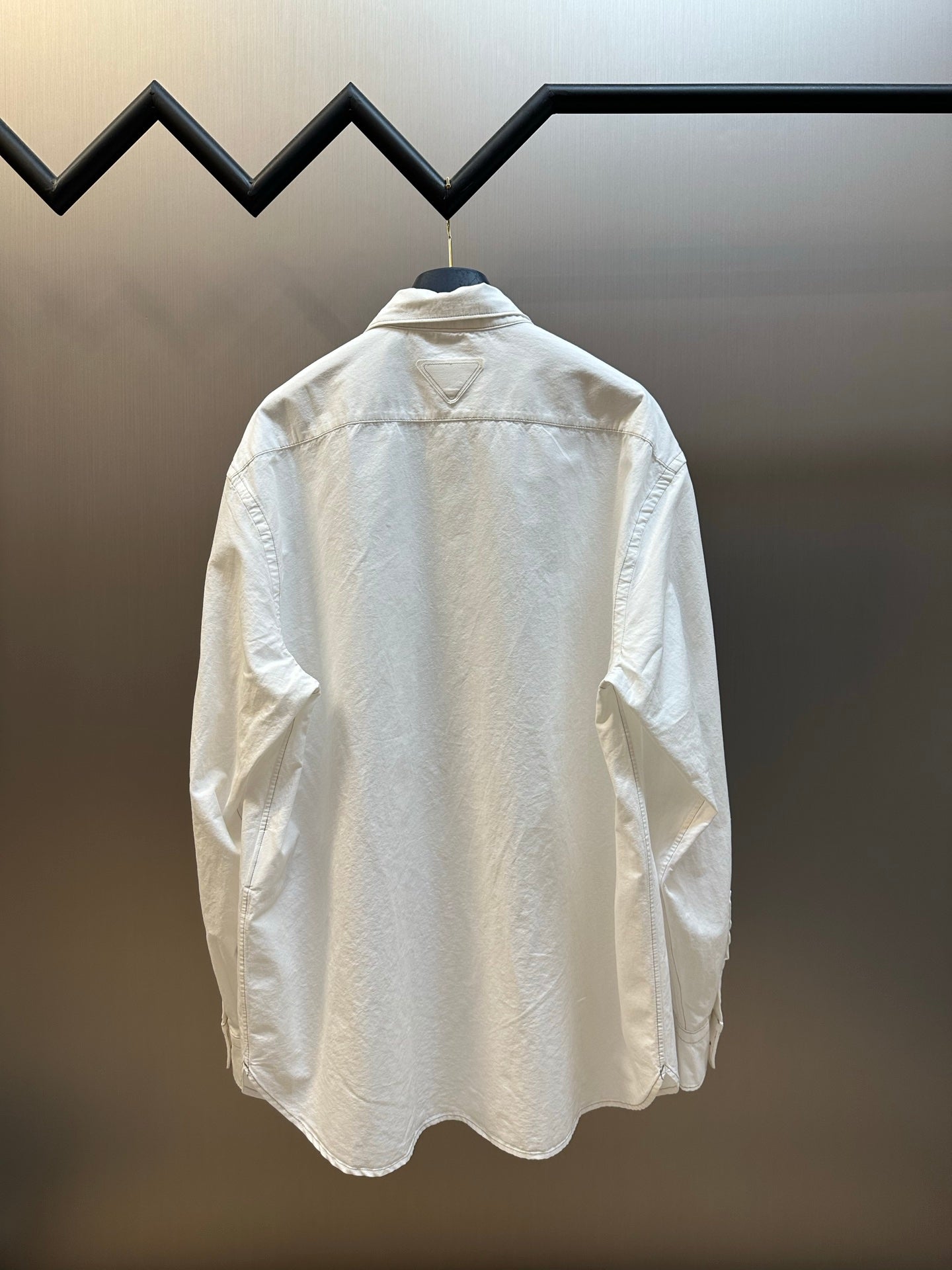 Prada Embroidered Chambray Shirt