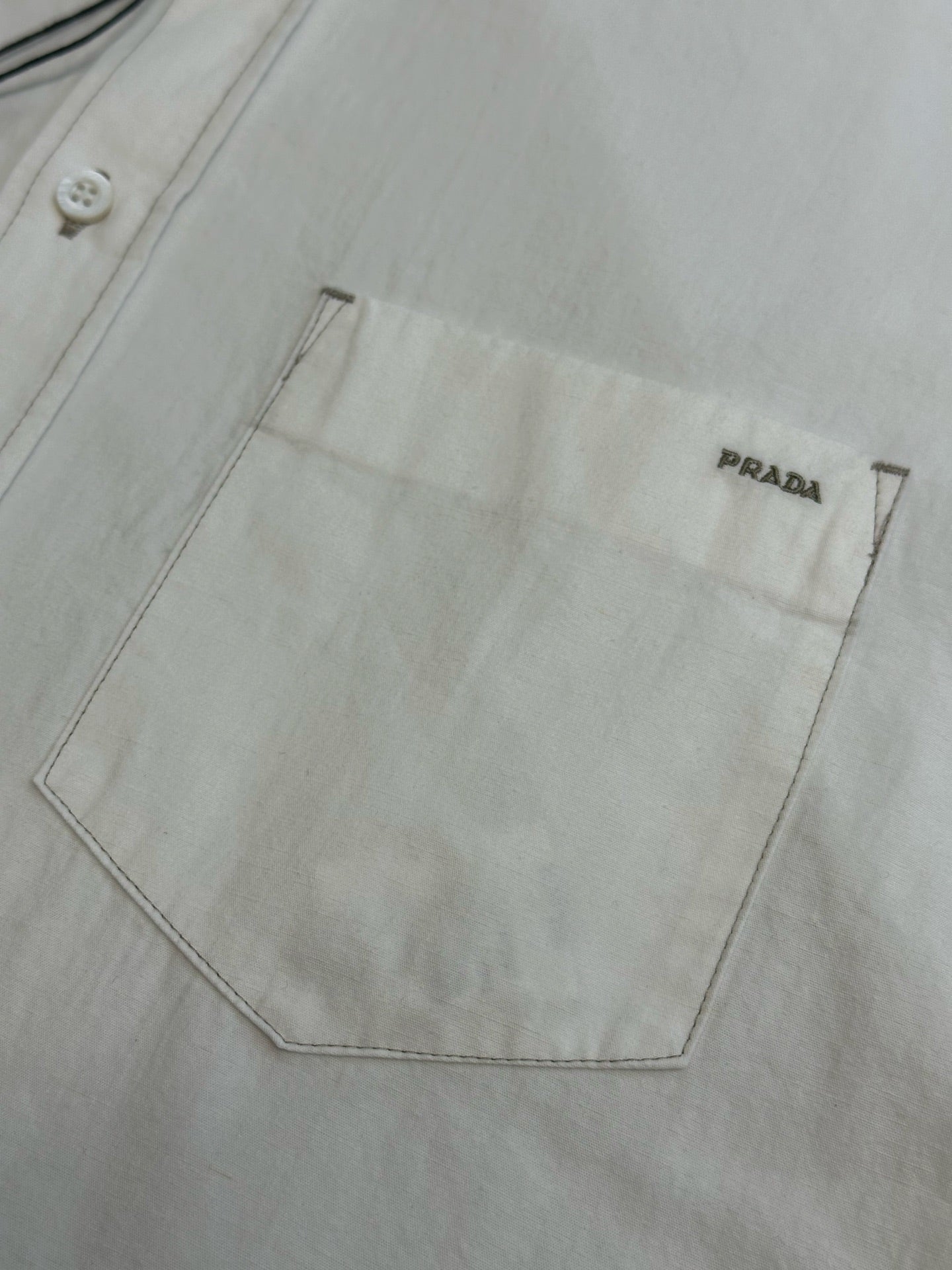 Prada Embroidered Chambray Shirt