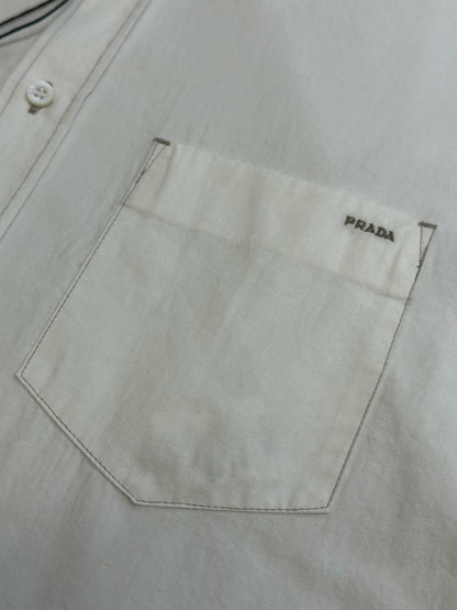 Prada Embroidered Chambray Shirt