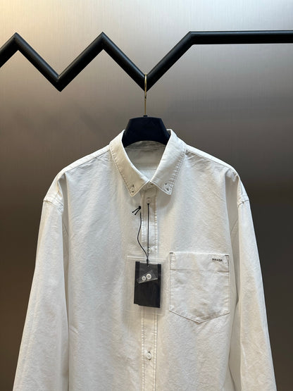Prada Embroidered Chambray Shirt