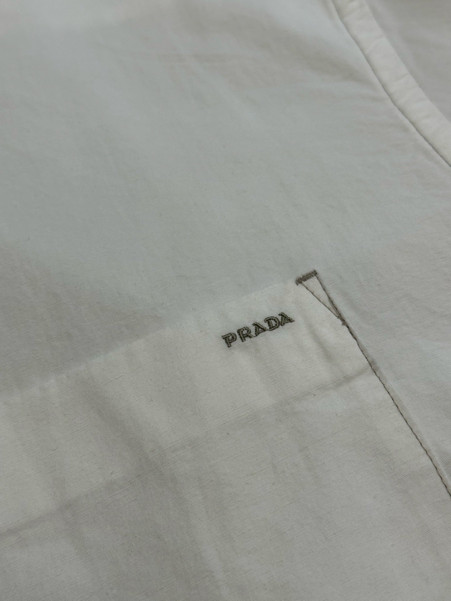 Prada Embroidered Chambray Shirt