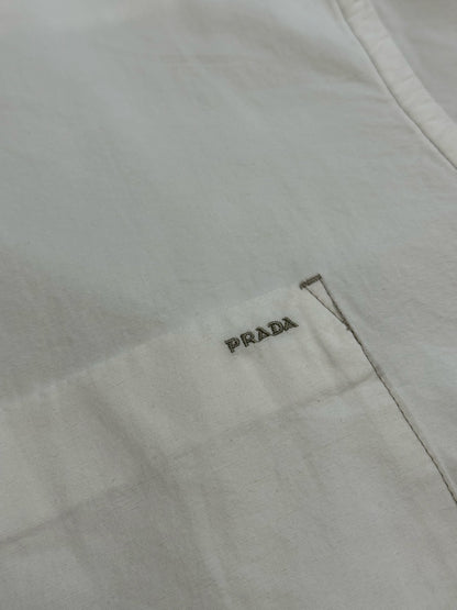 Prada Embroidered Chambray Shirt