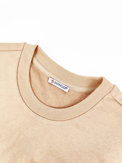 Moncler Leather-Trimmed Pocket T-Shirt