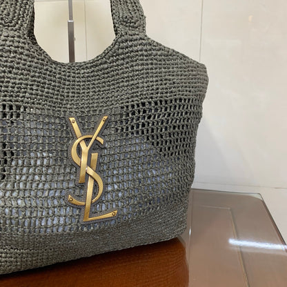 Saint Laurent Icare Small Straw Vacation Tote Bag