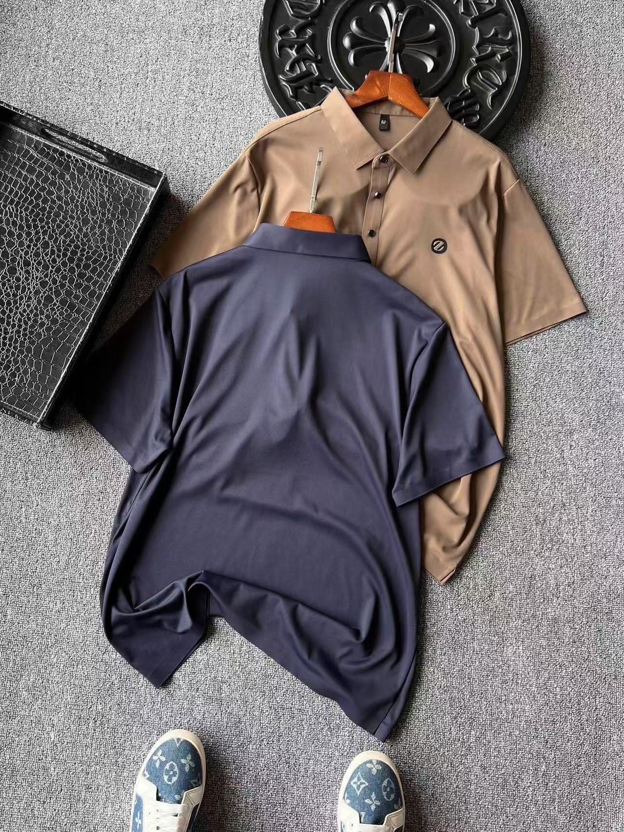 Zegna Ice Oxygen Silk Seamless Polo Shirt