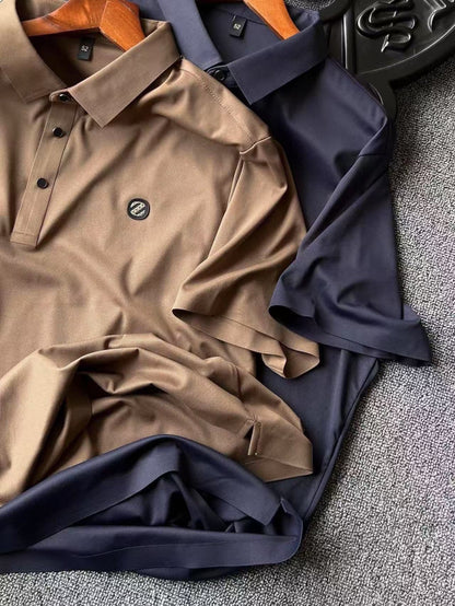 Zegna Ice Oxygen Silk Seamless Polo Shirt