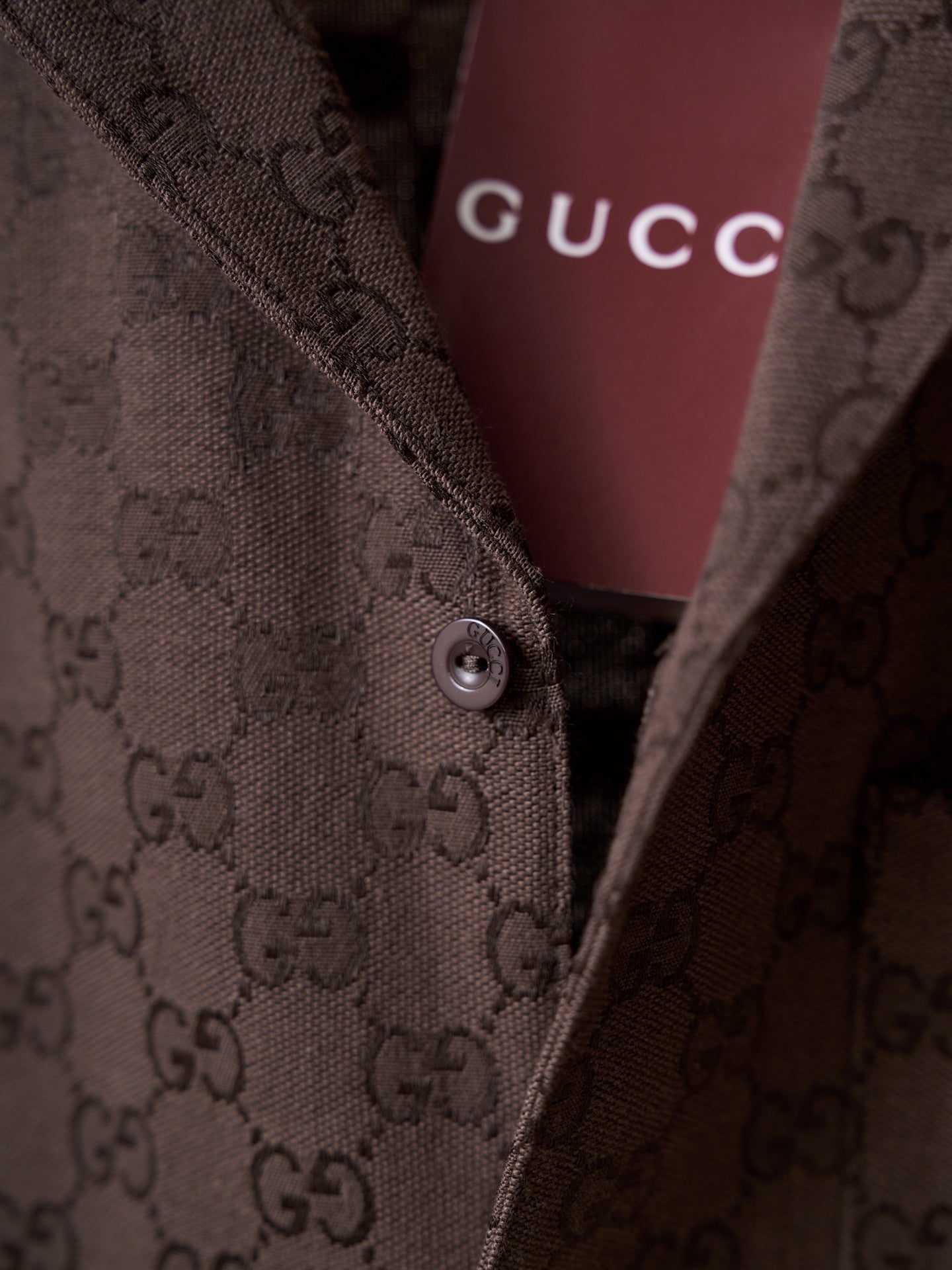 Gucci GG Jacquard Full Print Short-Sleeve Shirt