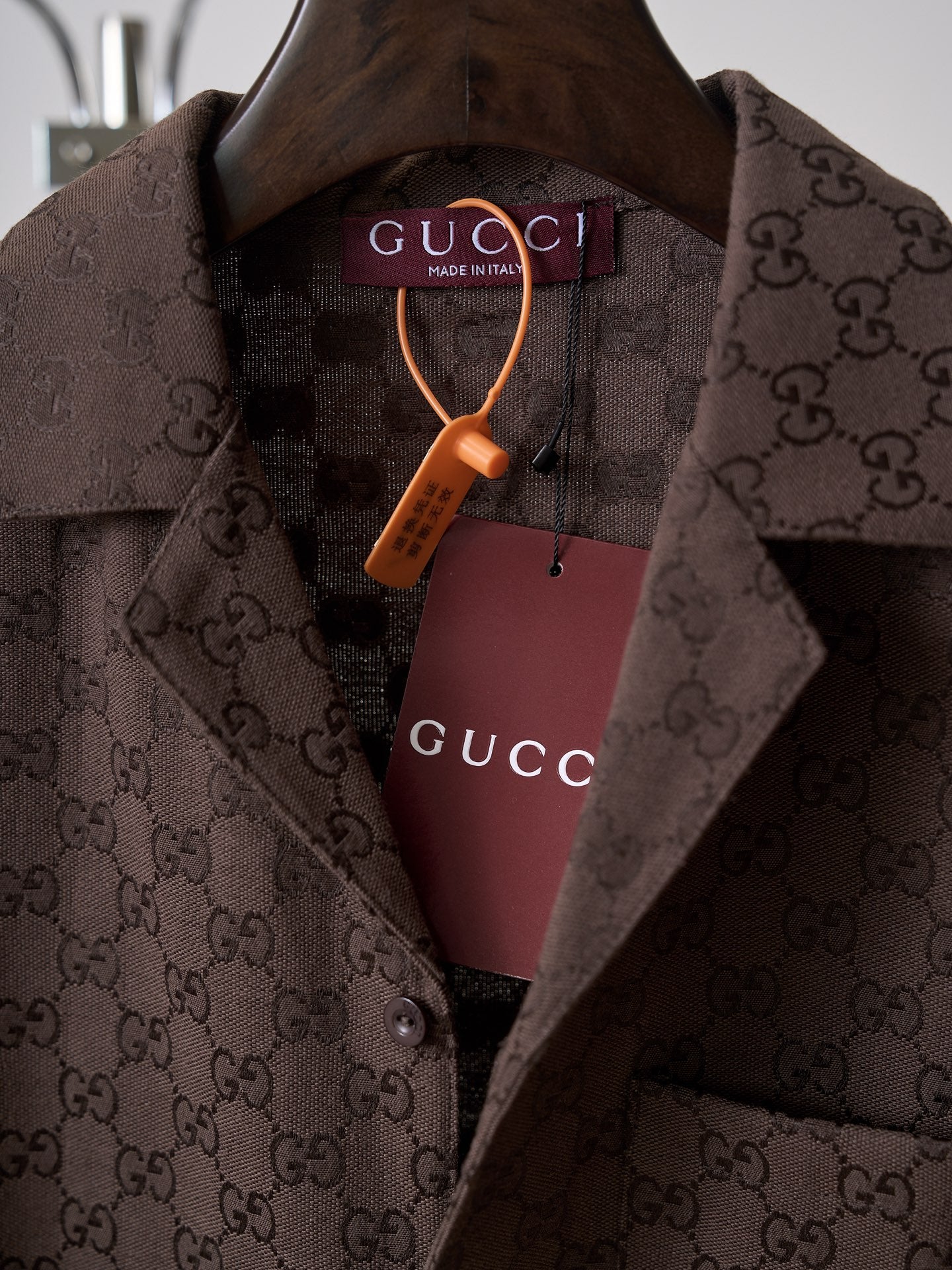 Gucci GG Jacquard Full Print Short-Sleeve Shirt