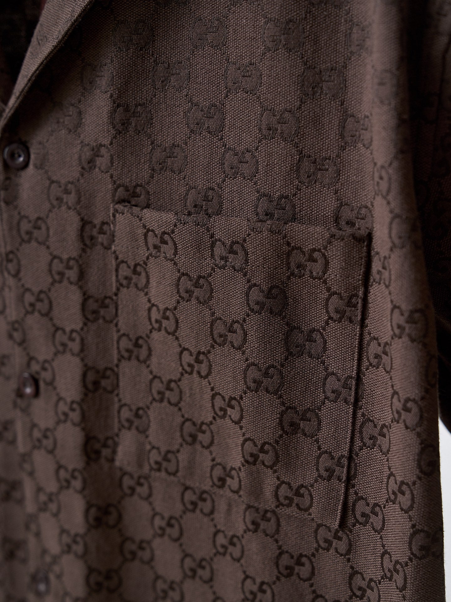 Gucci GG Jacquard Full Print Short-Sleeve Shirt
