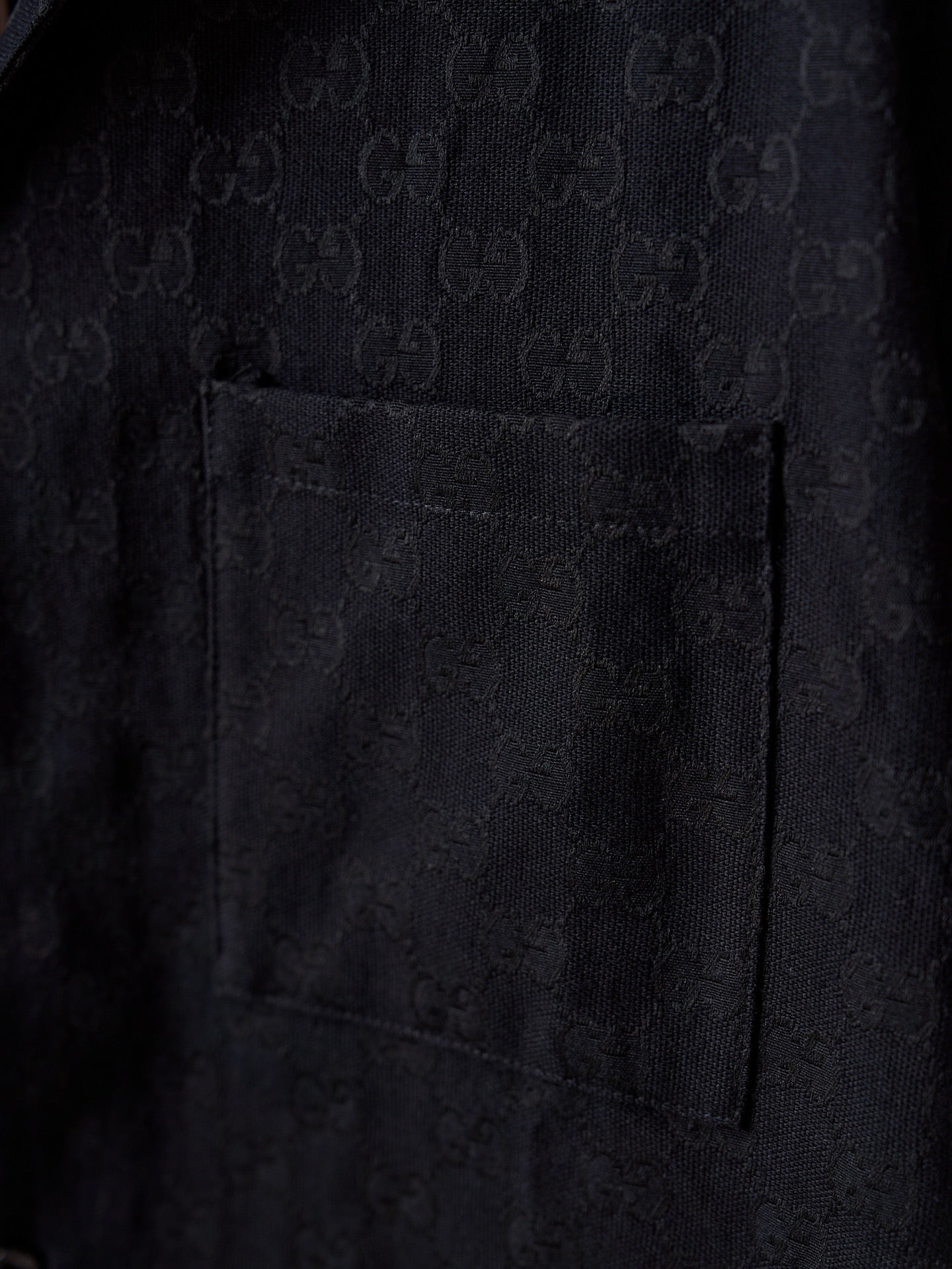 Gucci GG Jacquard Monogram Short-Sleeved Shirt