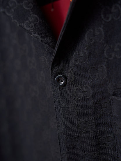 Gucci GG Jacquard Monogram Short-Sleeved Shirt