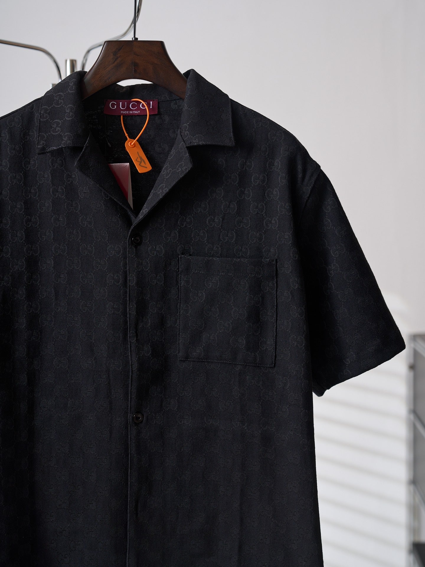 Gucci GG Jacquard Monogram Short-Sleeved Shirt