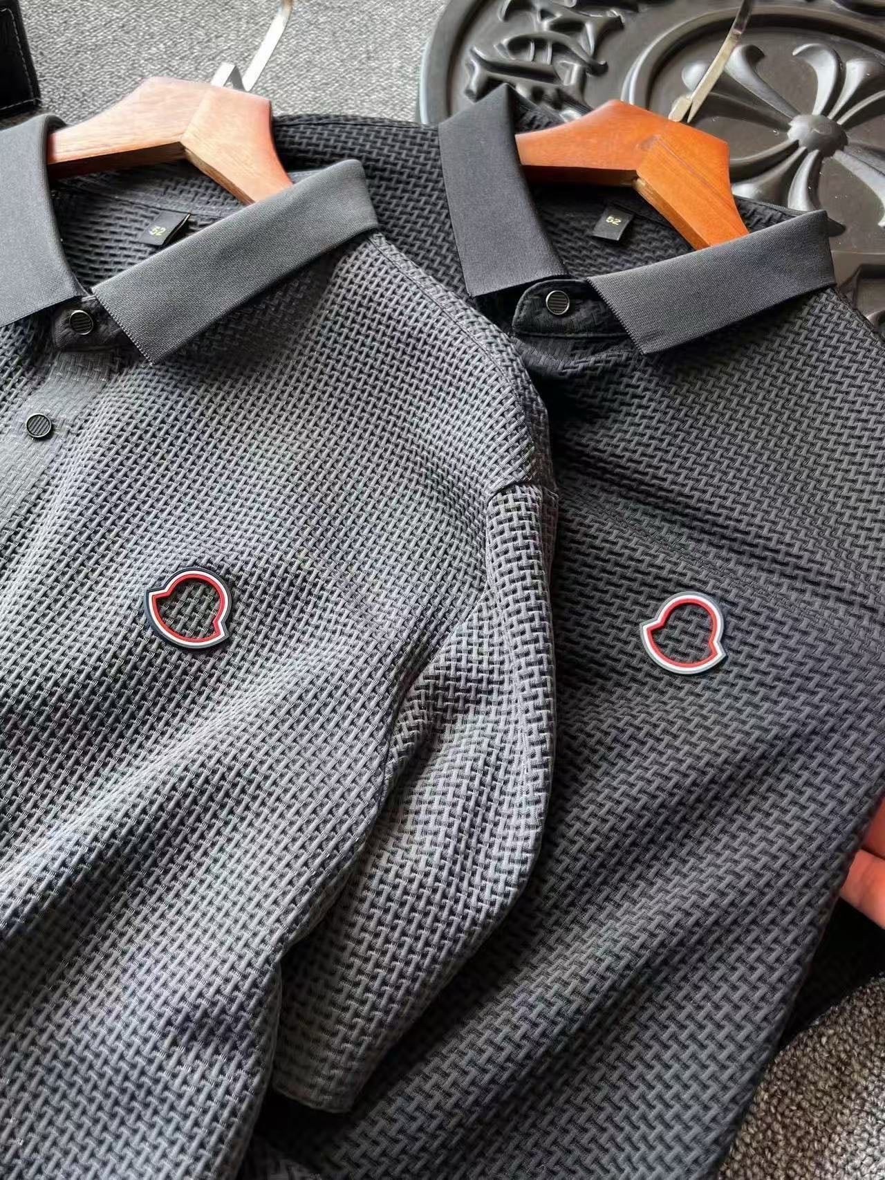 Moncler Seamless Herringbone Polo Shirt